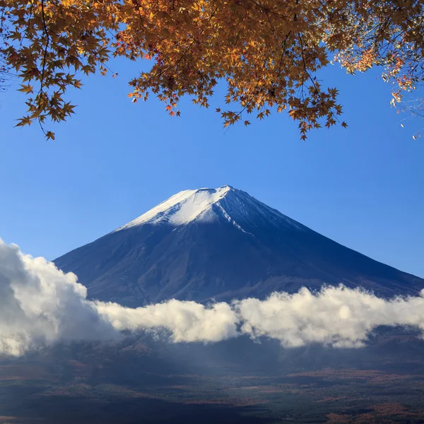 Image of sacred mountain of Fuji in the background at Japan — Stockfoto