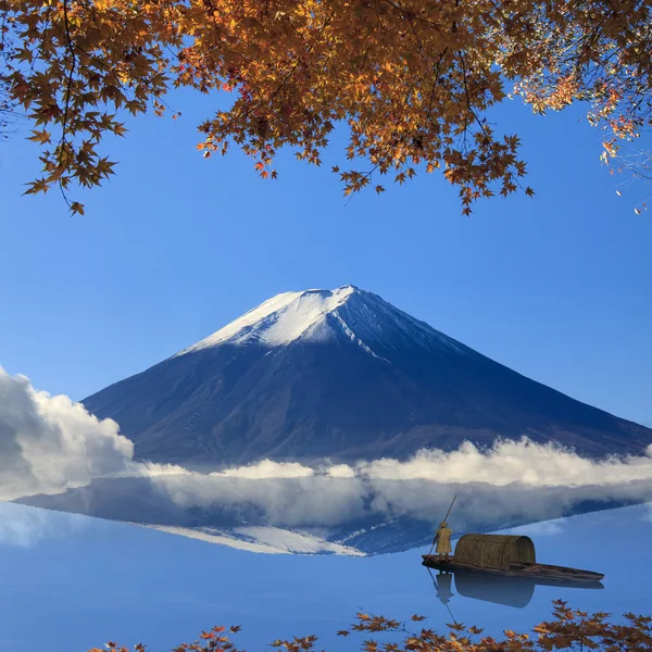 Kép a szent Fuji hegy a háttérben, Japán — Stock Fotó