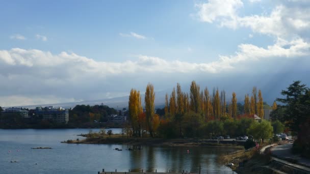 Mt. fuji z kolory jesieni w Japonii — Wideo stockowe