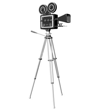 Dijital video kamera tripod üzerinde