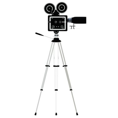 Dijital video kamera tripod üzerinde