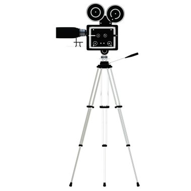 Dijital video kamera tripod üzerinde