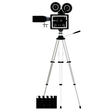 fotoğraf makinesi tripod üzerinde beyaz