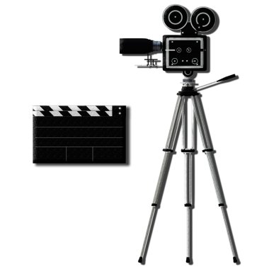 fotoğraf makinesi tripod üzerinde beyaz