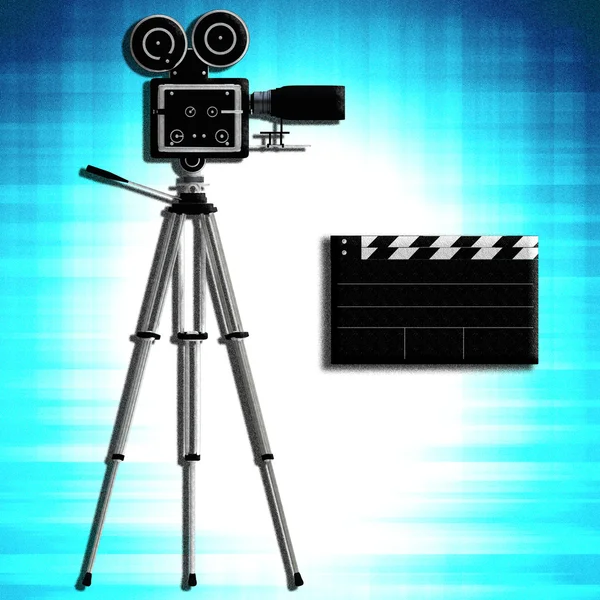 Camera tripod over white — Stock Photo, Image