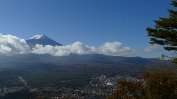 Hora fuji s jezero Kawaguči — Stock video
