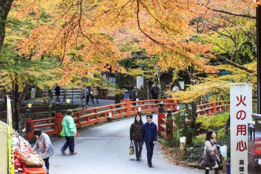 Sonbahar sezonu Jingo-Ji, kyoto, Japonya