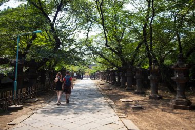 İnsanlar Tosho-gu tapınak üzerinde 15 Ağustos 2015 yılında Nikko, Japonya ziyaret edin