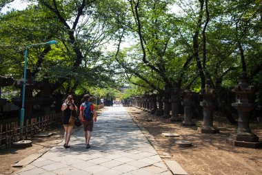 İnsanlar Tosho-gu tapınak üzerinde 15 Ağustos 2015 yılında Nikko, Japonya ziyaret edin