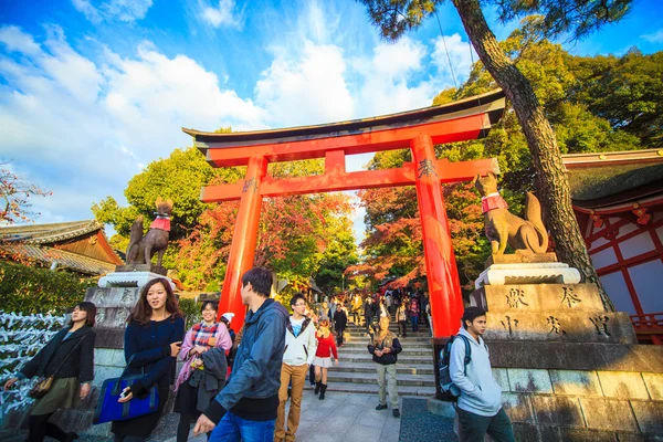 Torii gates in Fushimi Inari Shrine, Kyoto, Japan — Stock Photo, Image