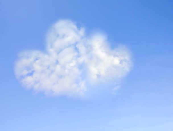 Natürliche Form Herz am Himmel mit Wolken — Stockvideo