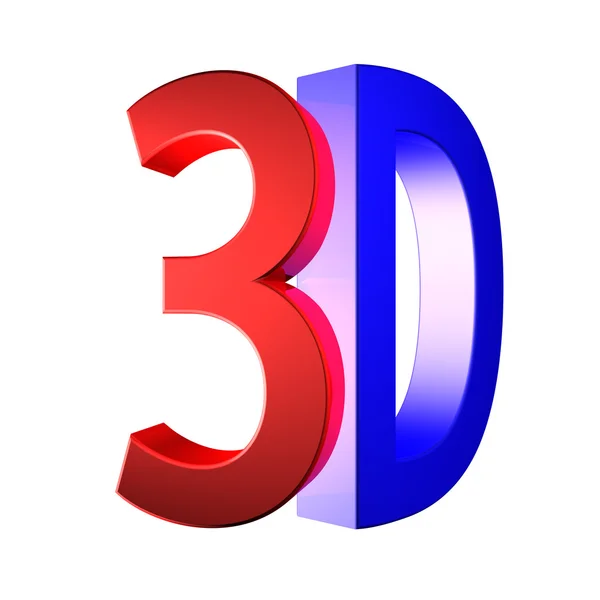 Limpar logotipo 3D isolado no fundo branco — Fotografia de Stock