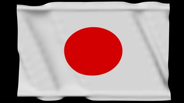 Textura de la tela de la bandera de Japan —  Fotos de Stock