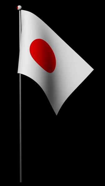 Tekstura tkanina flagi Japonii — Zdjęcie stockowe
