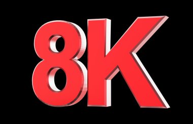 Ultra Hd 8k tam 3d logo