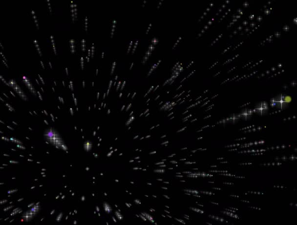 Flugschiff im Galaxienort mit schöner Aussicht — Stockvideo
