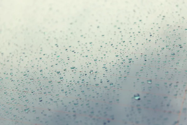 Close up of wet rear car glass — Stock Photo, Image