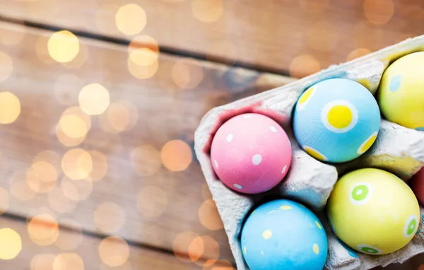 Detail barevné velikonoční vajíčka v poli vejce Stock Fotografie
