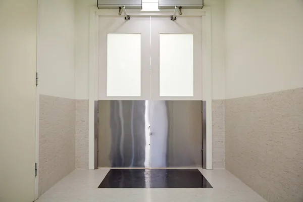 doors at hospital or laboratory corridor