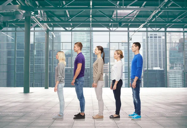 Group of people from side — Stock Photo, Image