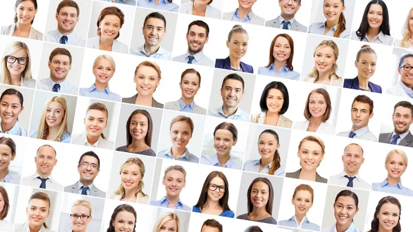 Collage with many business people portraits — Stock Photo, Image