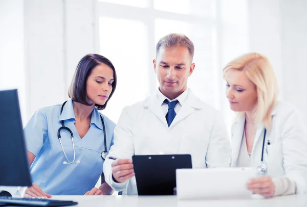 Team or group of doctors on meeting — Stock Photo, Image