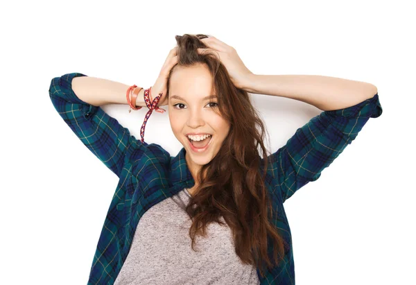 Feliz sorrindo menina bonita adolescente — Fotografia de Stock