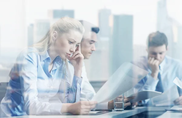 Business people having problem in office — Stock Photo, Image