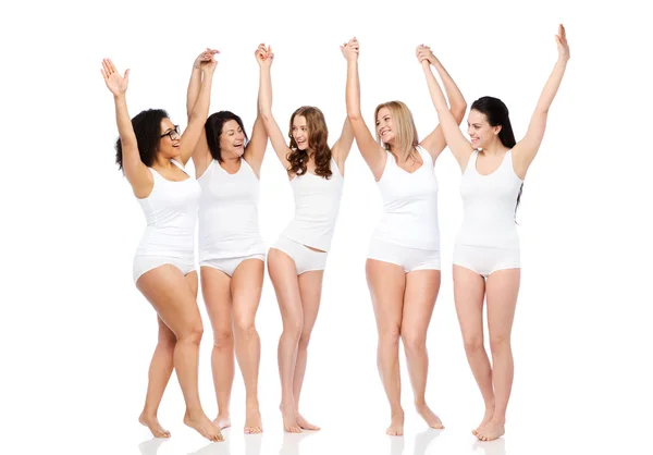 Zaferini kutluyor mutlu farklı kadın grubu — Stok fotoğraf