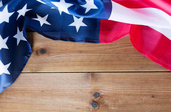 Primer plano de la bandera americana en tableros de madera —  Fotos de Stock