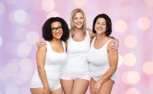 幸せなプラスサイズの女性のグループ — ストック写真