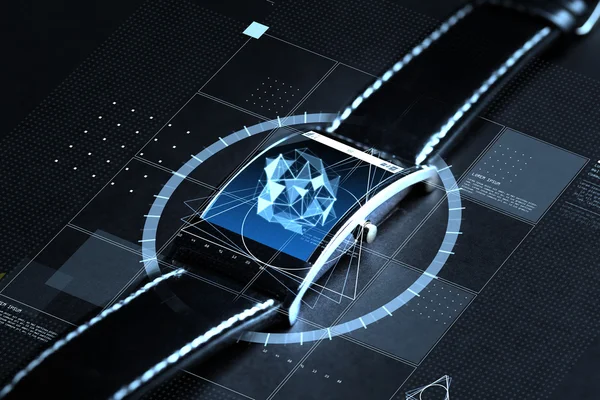 Умные часы с многоугольной проекцией — стоковое фото