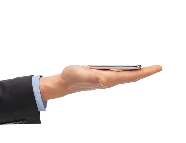 Nahaufnahme der Menschenhand mit dem Smartphone — Stockfoto