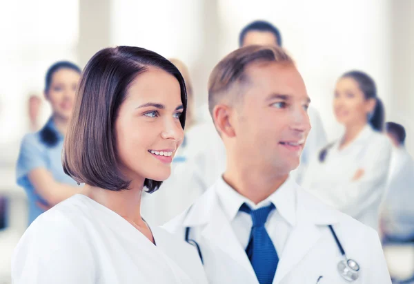 Two doctors with stethoscopes — Stock Photo, Image