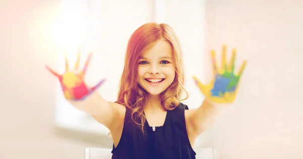 소녀 그린 손 — 스톡 사진