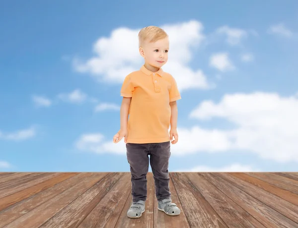 Happy little boy in casual clothes — Stock Photo, Image