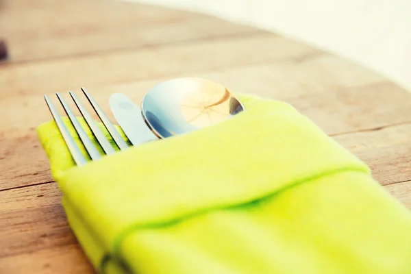 Close up of cutlery set on table — Stock Photo, Image