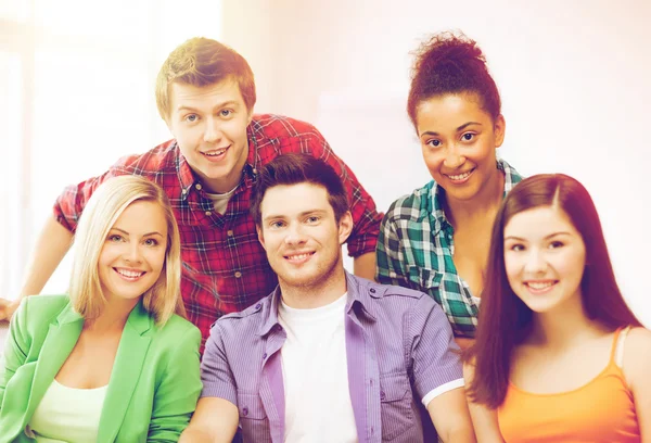 Group of students at school — Stock Photo, Image