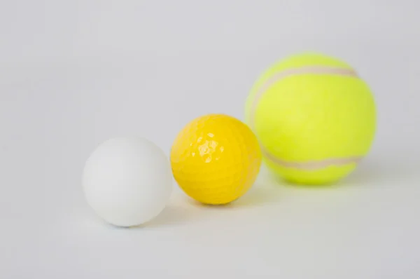 様々 なスポーツのボールのセットのクローズ アップ — ストック写真