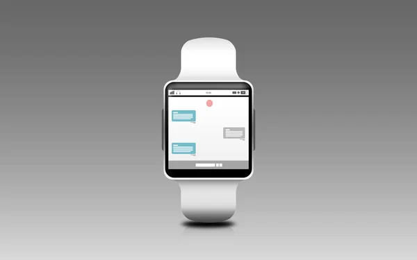 Illustration av Smart Watch-klocka med Messenger-program — Stockfoto