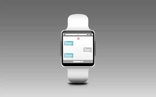 Ilustração de relógio inteligente com aplicativo messenger Imagem De Stock
