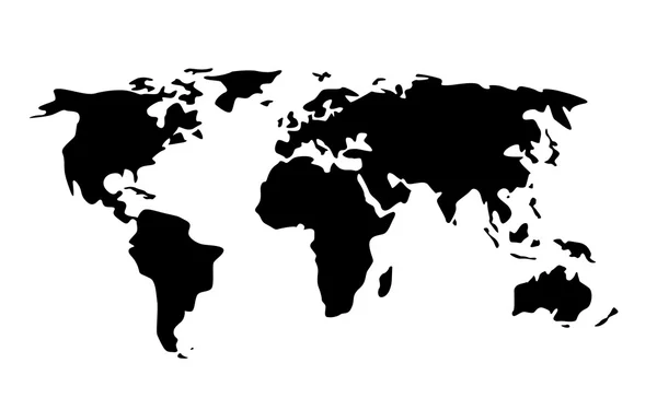 Černá svět mapa ilustrace — Stock fotografie