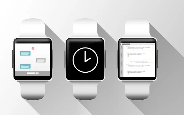 Close-up van slimme horloges met toepassingen — Stockfoto