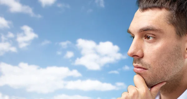 Close up of businessman male face — Stock Photo, Image