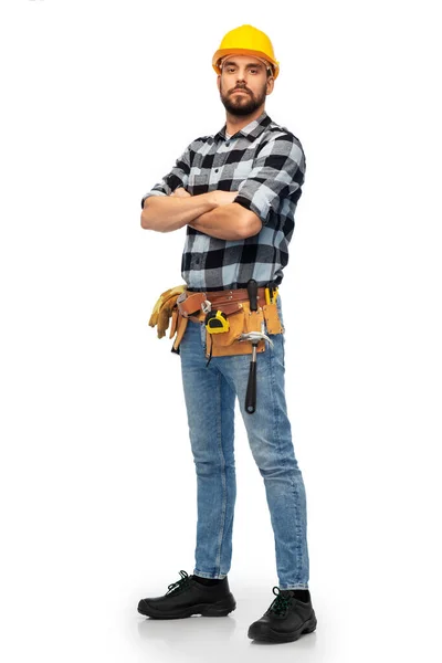 Male worker or builder with crossed arms — Stock Photo, Image