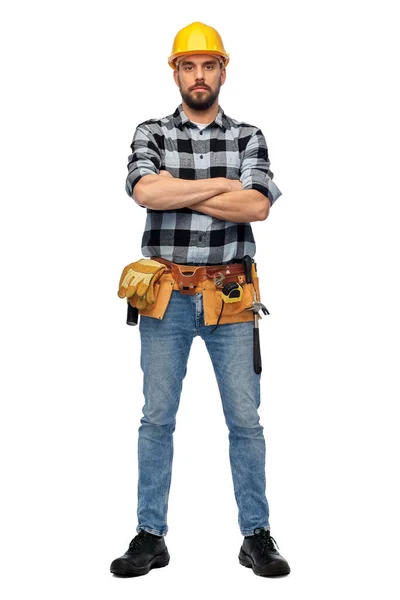 Male worker or builder with crossed arms — Stock Photo, Image