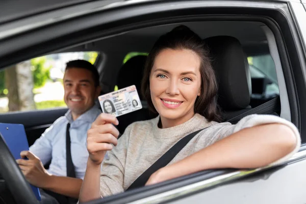 car driving instructor and driver with license