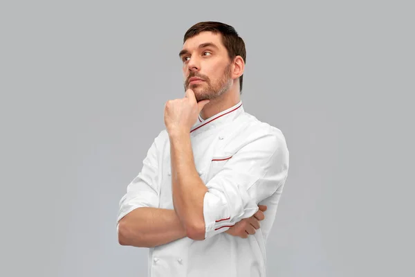 Thinking male chef — Stock Photo, Image