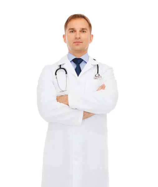 Male doctor with stethoscope — Stock Photo, Image