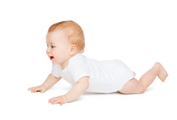 Crawling curious baby looking up — Stock Photo, Image